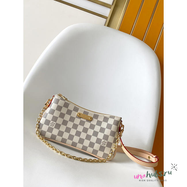 Louis Vuitton Pochette Liv Handle Bag Damier 24.5x13x6.5cm - 1