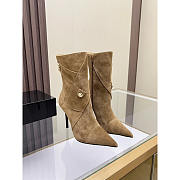 Versace Suede Ankle Boots In Brown - 1