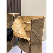 Versace Suede Ankle Boots In Brown - 4