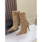Versace Suede Ankle Boots In Brown - 3