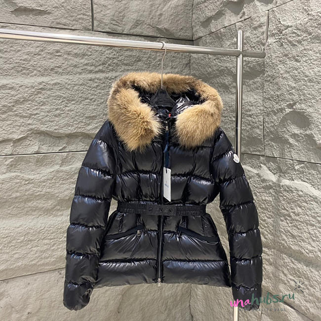 Moncler Boed Hooded Shearling-Trimmed Short Down Jacket - 1