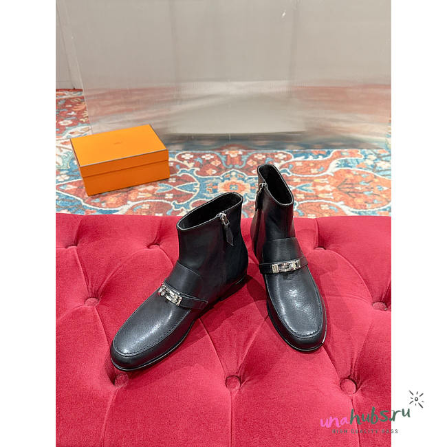 Hermes Kelsy Ankle Boot In Black - 1