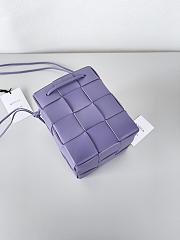 Bottega Veneta Small Cassette Bucket Bag Purple 18x14x14cm - 4