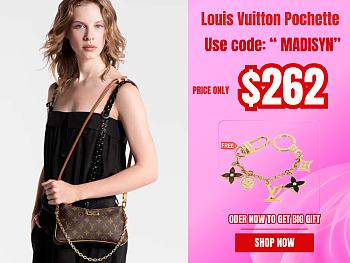 Louis Vuitton Liv Pochette Monogram Shoulder Bag - 24*13*6.5cm