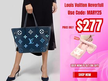 Louis Vuitton Neverfull New Blue Monogram M46514 Bag