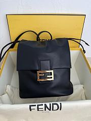Fendi Backpack Black leather backpack 26x12x23cm  - 1