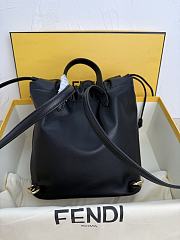 Fendi Backpack Black leather backpack 26x12x23cm  - 3