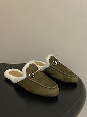 Gucci Green Loafer Suede - 1