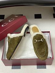 Gucci Green Loafer Suede - 4