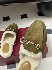 Gucci Green Loafer Suede - 3
