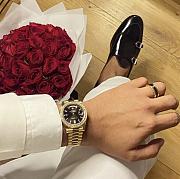 Rolex Day-Date 40mm Yellow Gold Black Diamond Watch - 3