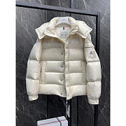 Moncler Hooded Short Down Jacket Cream - 4