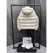 Moncler Hooded Short Down Jacket Cream - 2
