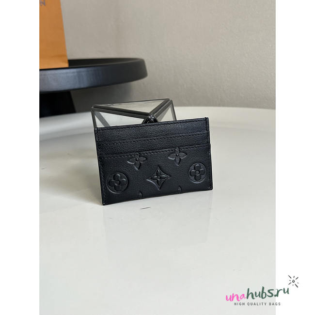Louis Vuitton Porte-Cartes Black Monogram 11x7x1.5cm - 1