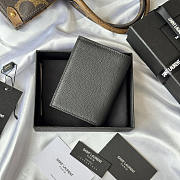 YSL Cassandre Credit Card Wallet Black 11.5x9x2cm - 4