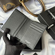 YSL Cassandre Credit Card Wallet Black 11.5x9x2cm - 2