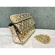 Valentino Small Garavani Rockstud Gold Spike Bag 20x12x6cm - 3