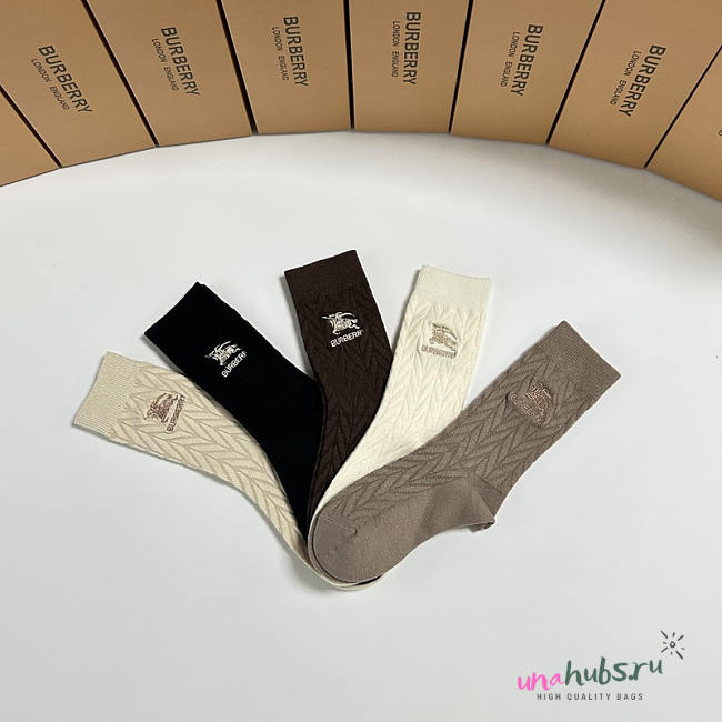 Burberry Logo-Embellished Knitted Socks Assortment - 1