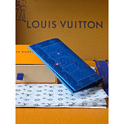 Louis Vuitton Passport Cover Monogram Blue 11x5x1cm - 3