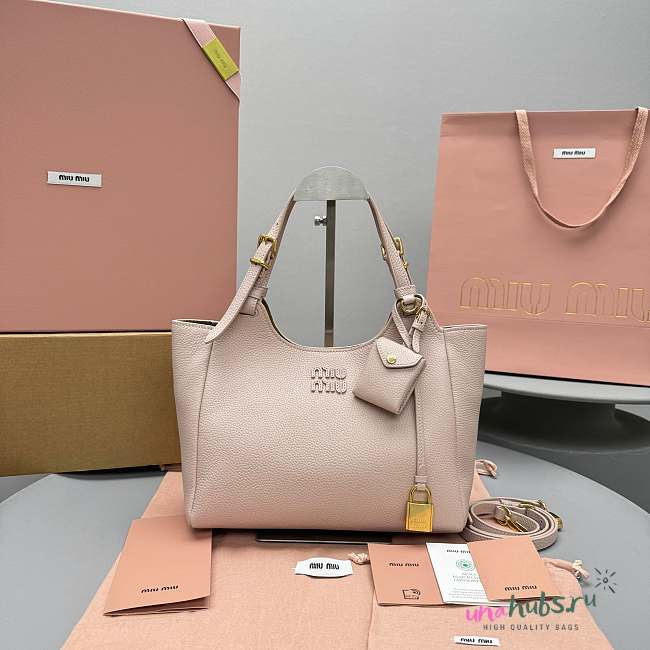 Miu Miu Leather handbag light pink 26x20x13cm - 1