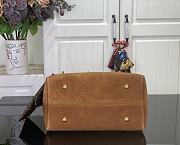 Louis Vuitton Hobo MM Low Key Brown Suede 35x18x31cm - 5