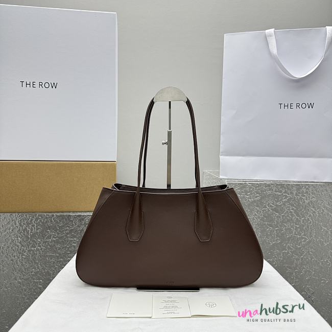 The Row Alger leather shoulder bag Brown 39x18x10cm - 1