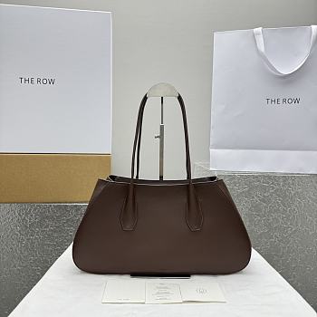 The Row Alger leather shoulder bag Brown 39x18x10cm