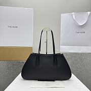 The Row Alger leather shoulder bag Black 39x18x10cm - 1