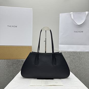 The Row Alger leather shoulder bag Black 39x18x10cm