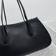 The Row Alger leather shoulder bag Black 39x18x10cm - 2