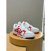Louis Vuitton Trainer Sneaker White / Red - 1