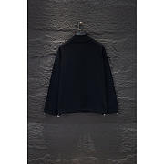 Miu Miu Cotton Fleece Zipper Sweatshirt Black - 2