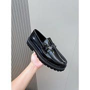 Louis Vuitton District Flat Loafer Black Calf Leather - 4