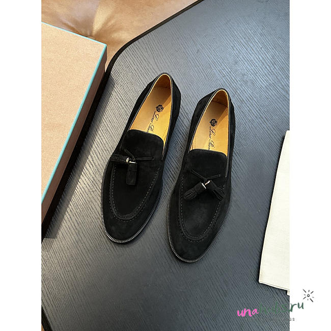 Loro Piana Serge Walk Loafer Black - 1