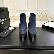 Chanel Blue Suede Boot 8.5cm - 3