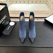 Chanel Blue Suede Boot 8.5cm - 2