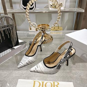 Dior J'adior Slingback Pumps White 8.5cm