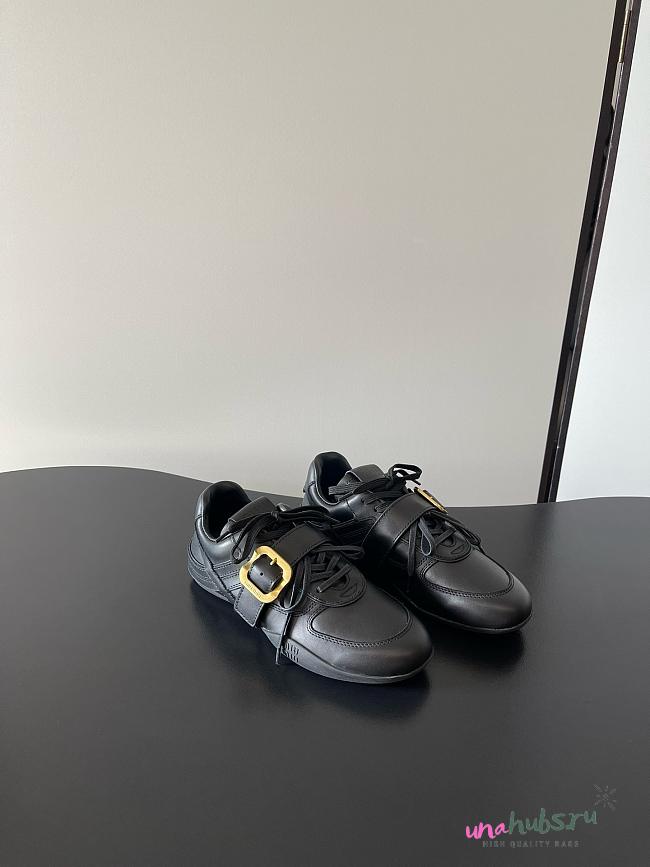 Miu Miu Leather sneakers with buckle - 1