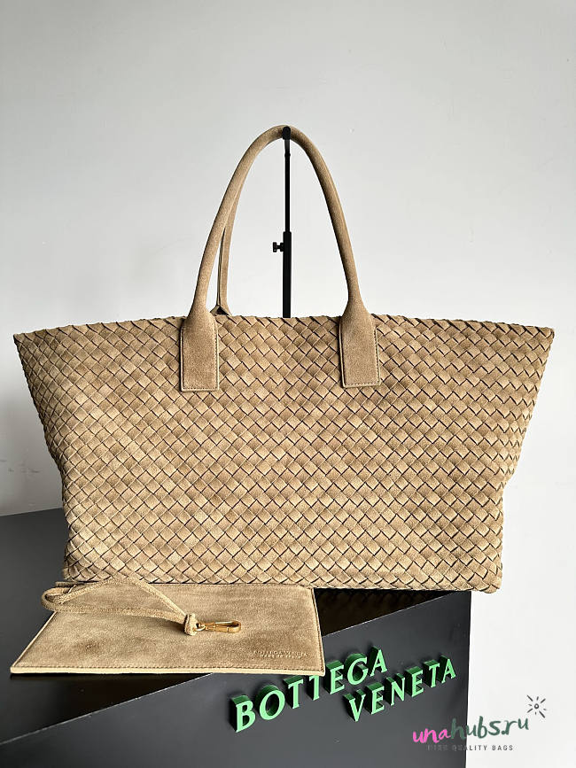 Bottega Veneta Cabat Tote Brown Suede Bag 51x18x28cm - 1