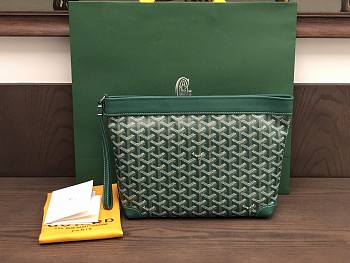 Goyard Conti Pouch Green 24x22x6.5cm