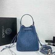 Versace La Medusa Denim Bucket Bag 23x20x14cm - 3