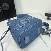 Versace La Medusa Denim Bucket Bag 23x20x14cm - 4
