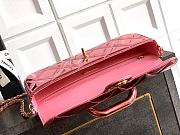 Chanel Long Flap Bag Top Handle Pink Patent 29x12x5cm - 5