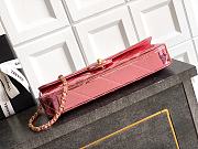 Chanel Long Flap Bag Top Handle Pink Patent 29x12x5cm - 4