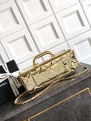 Chanel Long Flap Bag Top Handle Gold Patent 29x12x5cm - 2