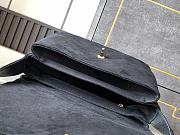 Chanel Flap Bag Vintage Black Suede 28x12.5x24cm - 5