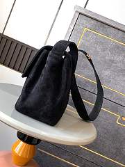 Chanel Flap Bag Vintage Black Suede 28x12.5x24cm - 3