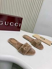 Gucci slide with Horsebit beige - 1