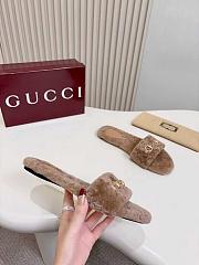 Gucci slide with Horsebit beige - 4
