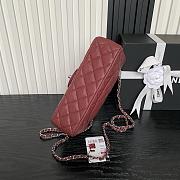 Chanel Top Handle Red Silver 22.5x13.5x6cm - 5